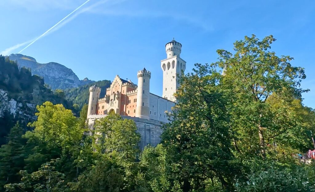 View of front of Newschwanstein Castle