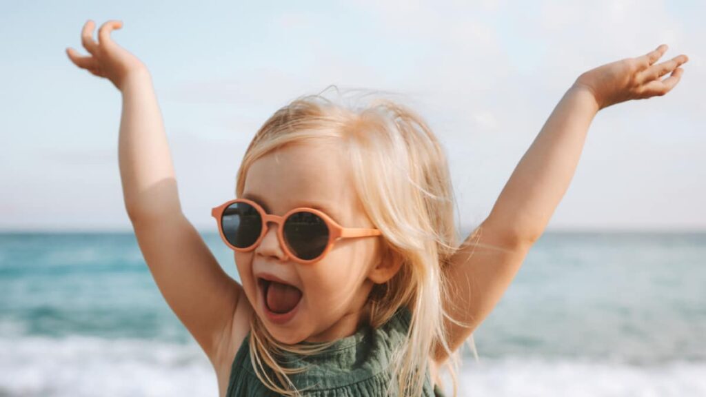little girl at beach